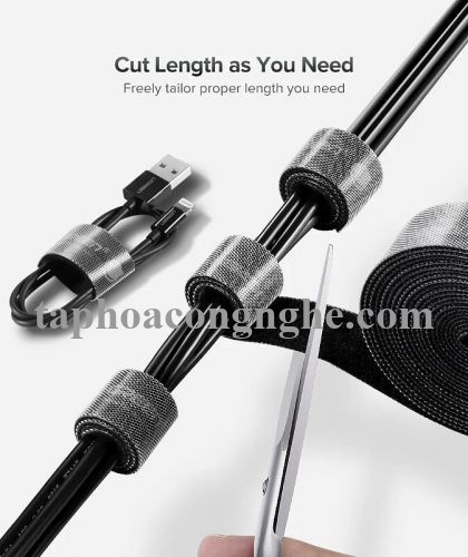 Ugreen 40356 5M Black Velcro Cable Organizer Black LP124 30040356